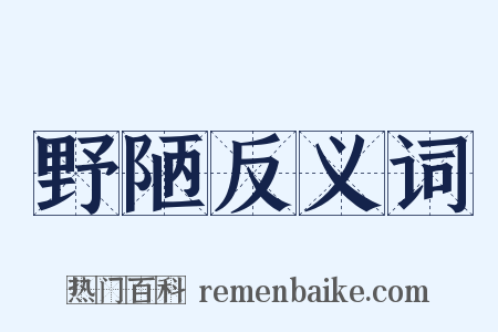 野陋反义词是什么意思的图片